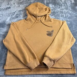 Pokemon GU Collaboration Eevee Hoodie Brown Cropped Sweatshirt Size L Rare JP